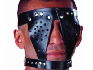 Премиум черная маска на глаза экокожа