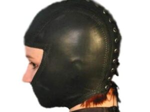 Маска дворянки черная кожаная