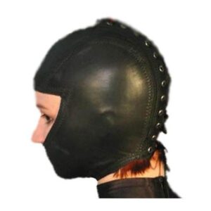 Маска дворянки черная кожаная