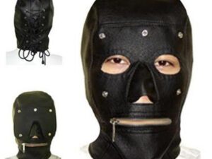 Кожаная маска с молнией на рту