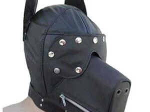 Черная маска намордник в форме собаки