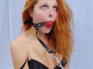 Кляп для рта с шариком и металлической цепью