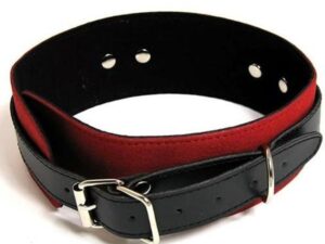 Двухцветный кожаный ошейник - унисекс
