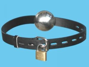 Стальной кляп для рта черного цвета