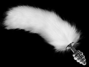 анальная пробка с белым хвостом