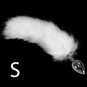 анальная пробка с белым хвостом