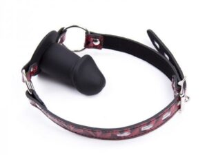 Фигурный кляп с фаллоимитатором силиконовый