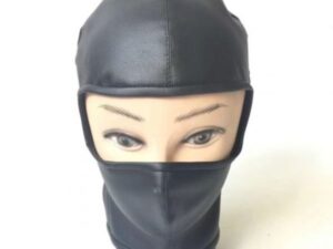 Маска на лицо с открытыми глазами черная