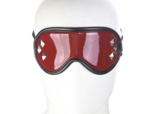 Кожаная маска на глаза с яркой поверхностью