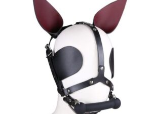 Фетиш маска кролика, кожаная маска