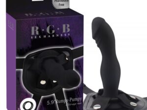 черный упругий страпон