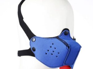 Неопреновая собачья маска на лицо синяя