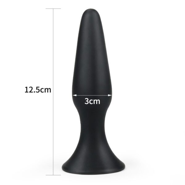Черная анальная пробка Lure Me Silicone Large - Зображення 2