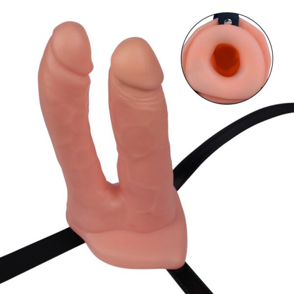 Страпон двойной на ремешке Unisex Strap On - Зображення 3