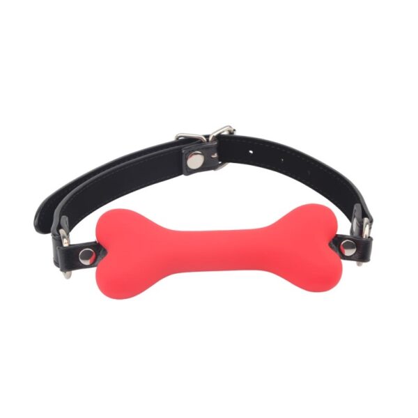 Красный кляп собачья кость Doggle Bone Bit - Зображення 2