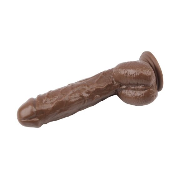Коричневый фаллоимитатор на присоске 10 Dildo - Зображення 3