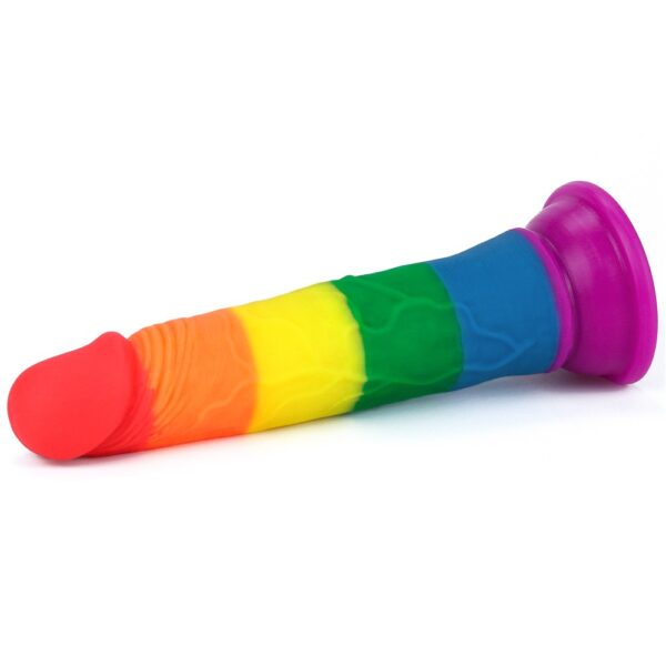 Фаллоимитатор на присоске радужный LGBT - Зображення 7