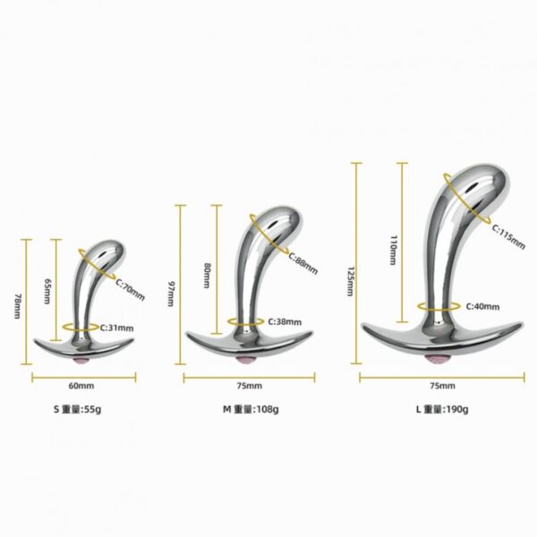 Анальный стимулятор Metal G-spot Plug Small - Зображення 3