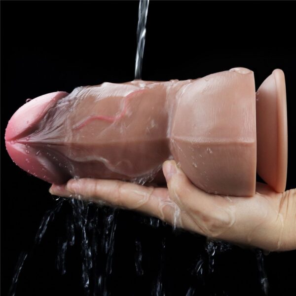 Толстый фаллоимитатор с кожей Silicone - Зображення 4