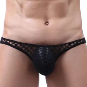 Чоловічі прозорі труси-сітка чорні — еротична білизна