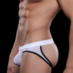 Білі чоловічі джокстрапи еротичні з сітки
