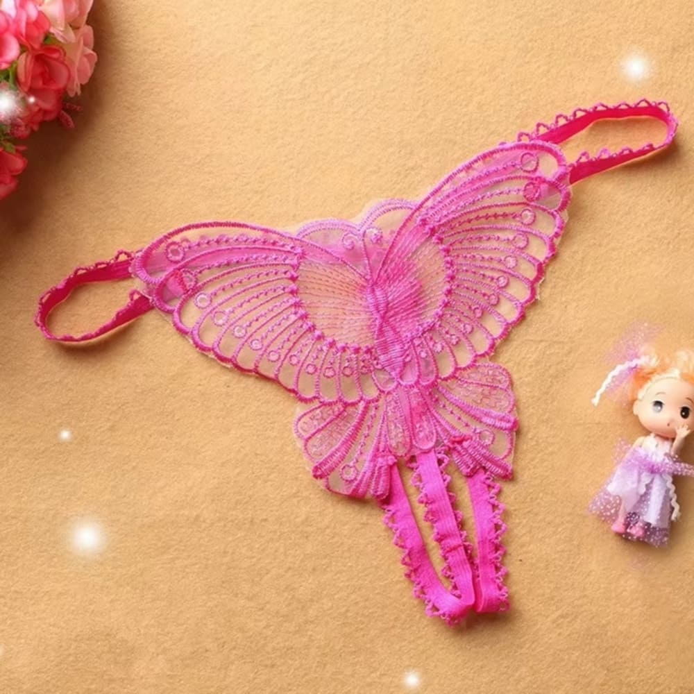 мереживні трусики стринги метелик