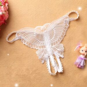 білі мереживні стрінги метелик